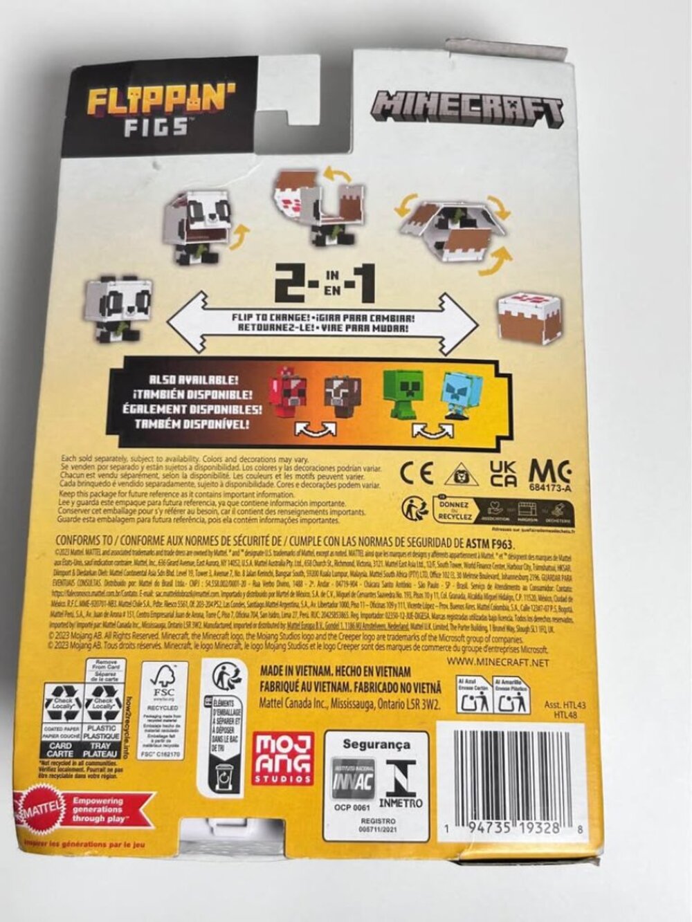 Brand New Mattel Minecraft Flippin' Figs Plush - Picture 2 of 2